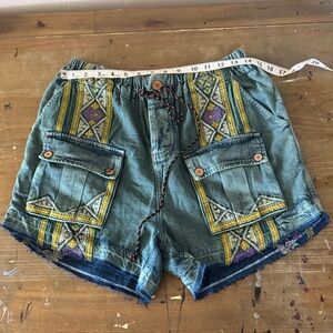 Free People Bohemian Patchwork Shorts